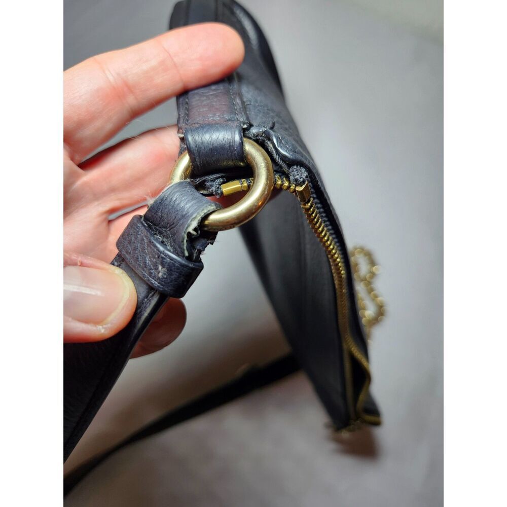 Coach Paxton Duffle Bag Black Pebbled Leather Gold Hardware Crossbody Minimalist - Picture 13 of 16